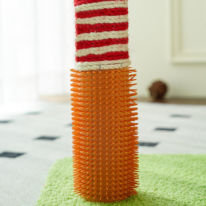 Modern Geometric MDF Cat Tower with Fleece and Rope - 2-Tier Design-Orizon Depot
