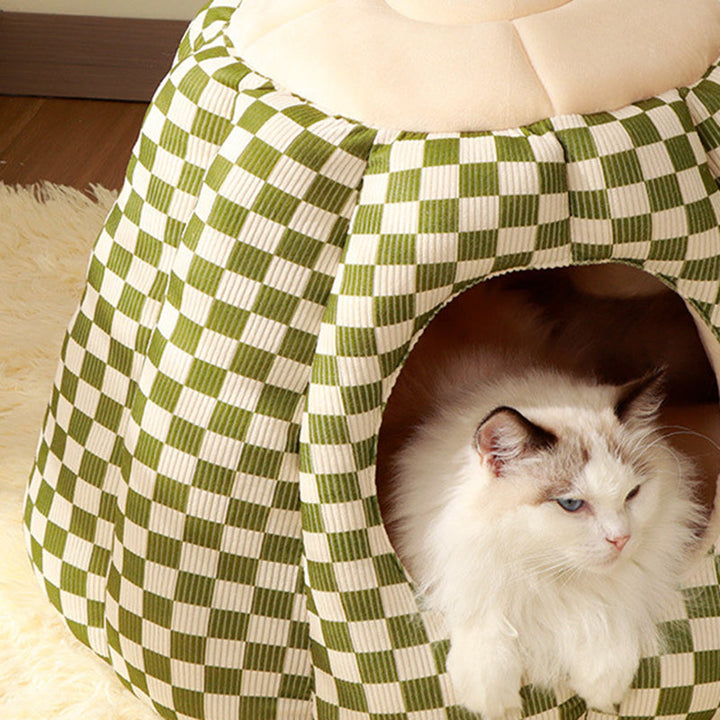 Nordic Pineapple Crystal Flannelette Washable Dog & Cat Bed-Orizon Depot