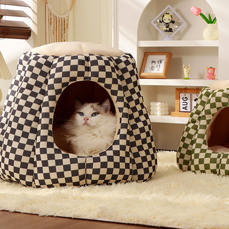Nordic Pineapple Crystal Flannelette Washable Dog & Cat Bed-Orizon Depot