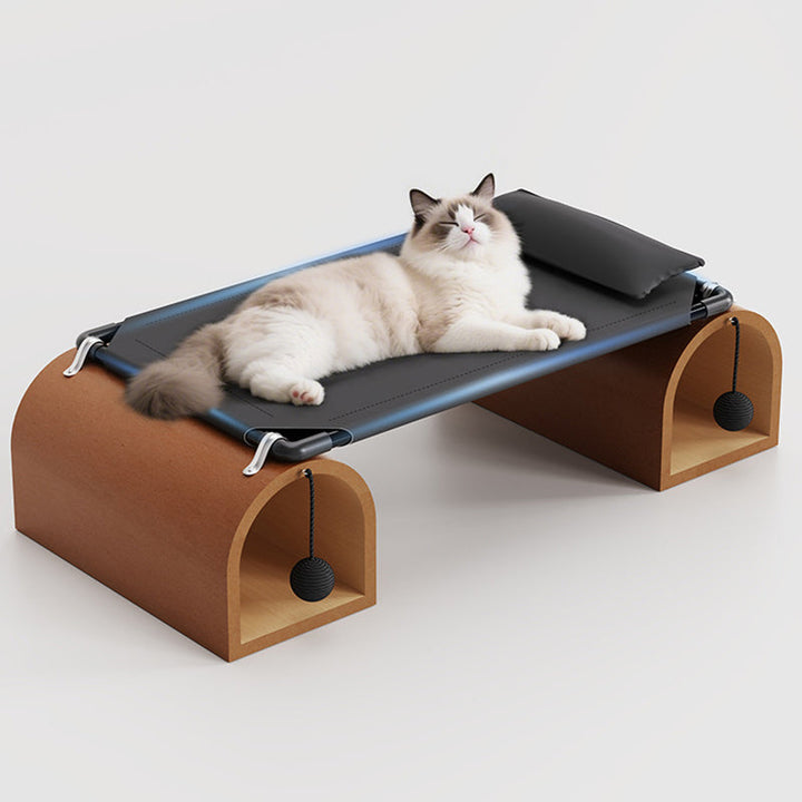 Art Deco Bridge-Shaped Multi-Layer Cat Bed for Living Room-Orizon Depot