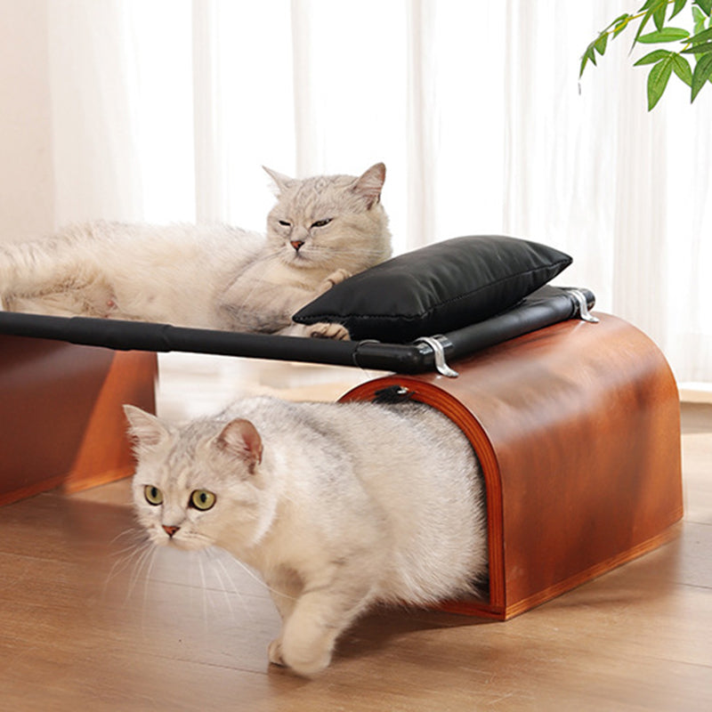 Art Deco Bridge-Shaped Multi-Layer Cat Bed for Living Room-Orizon Depot