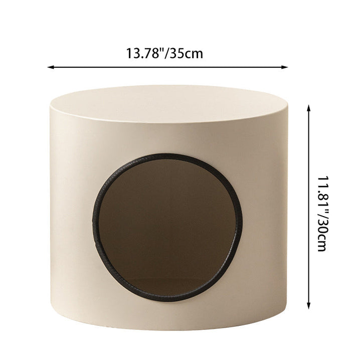 Modern Minimalist Cylindrical Iron Cat Bed for Living Room & Bedroom-Orizon Depot