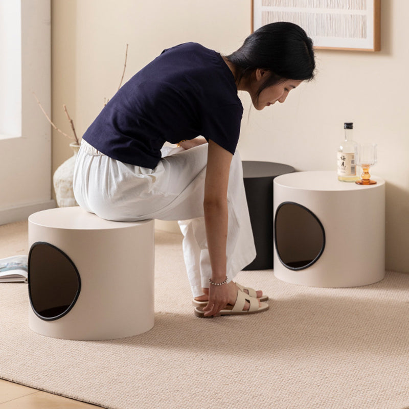 Modern Minimalist Cylindrical Iron Cat Bed for Living Room & Bedroom-Orizon Depot