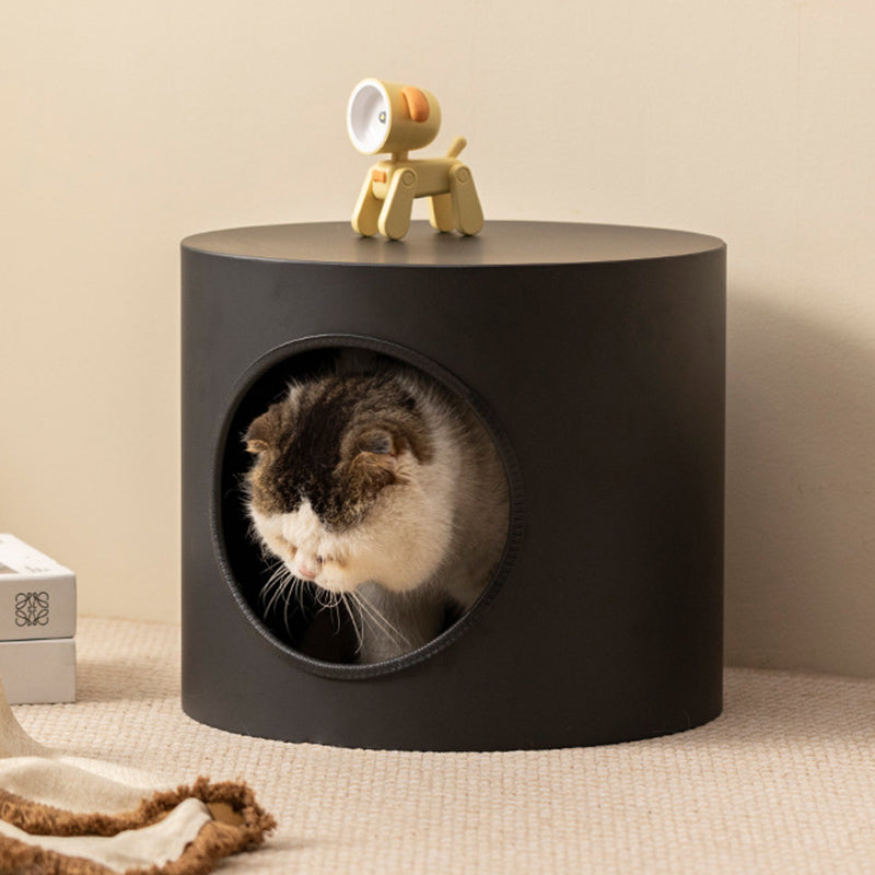 Modern Minimalist Cylindrical Iron Cat Bed for Living Room & Bedroom-Orizon Depot