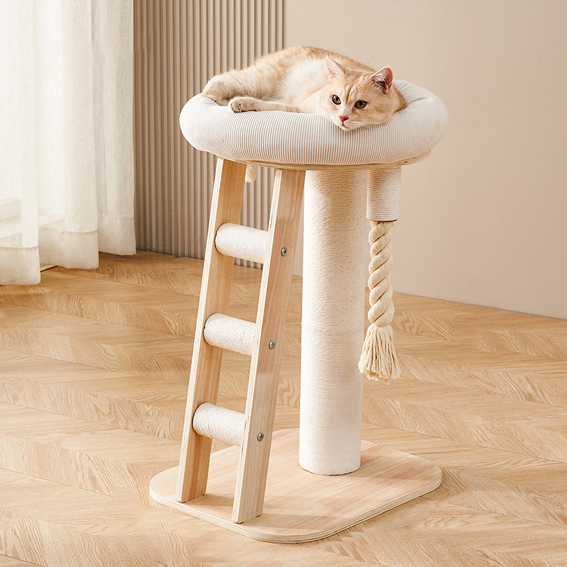 Modern Multi-Tier Cat Tower with Acrylic and Rope for Living Room-Orizon Depot
