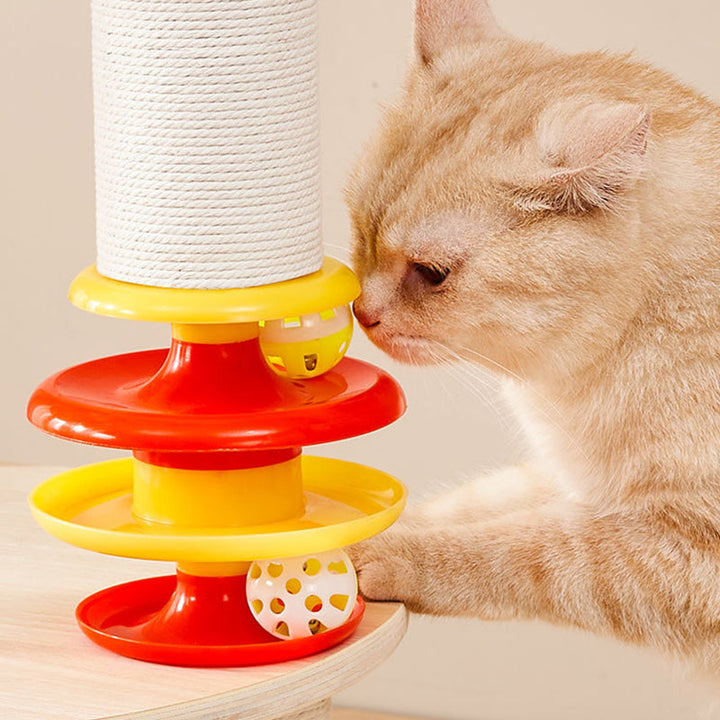 Modern Multi-Tier Cat Tower with Acrylic and Rope for Living Room-Orizon Depot