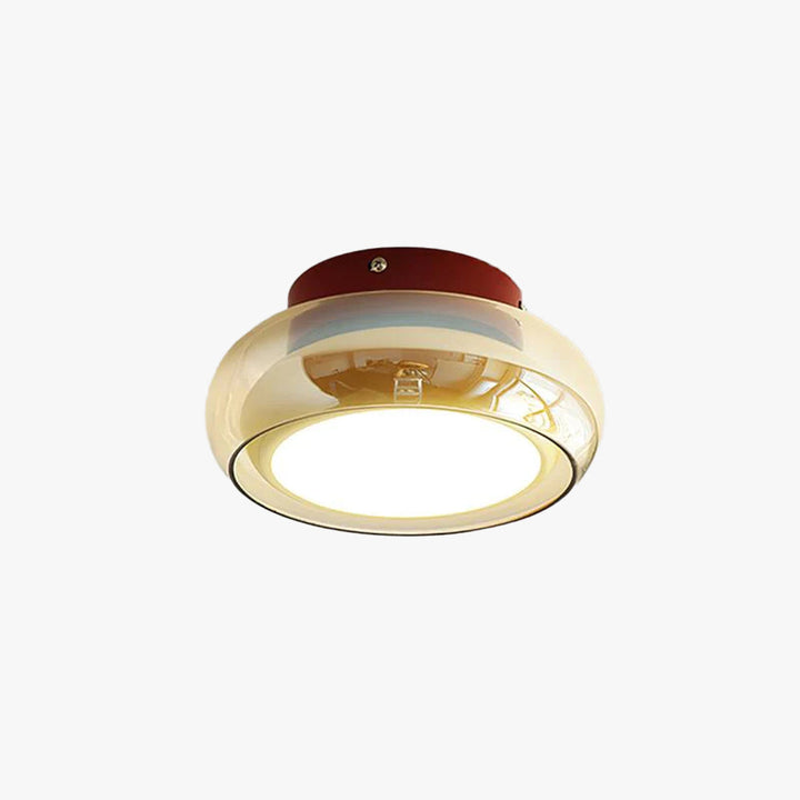 Retro Glass Flush Mount Ceiling Light | LED Indoor Fixture
