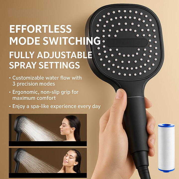 High Pressure Shower Head with Turbo Boost and Filtration System-Orizon Depot