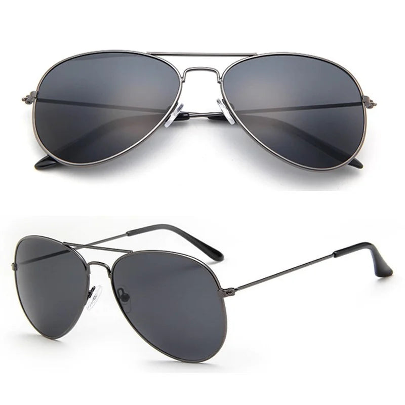 Double Bridge Aviation Sunglasses - UV400 Alloy Frame Mirror Glasses-Orizon Depot
