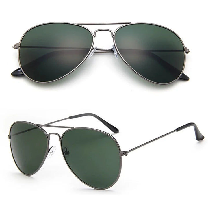 Double Bridge Aviation Sunglasses - UV400 Alloy Frame Mirror Glasses-Orizon Depot