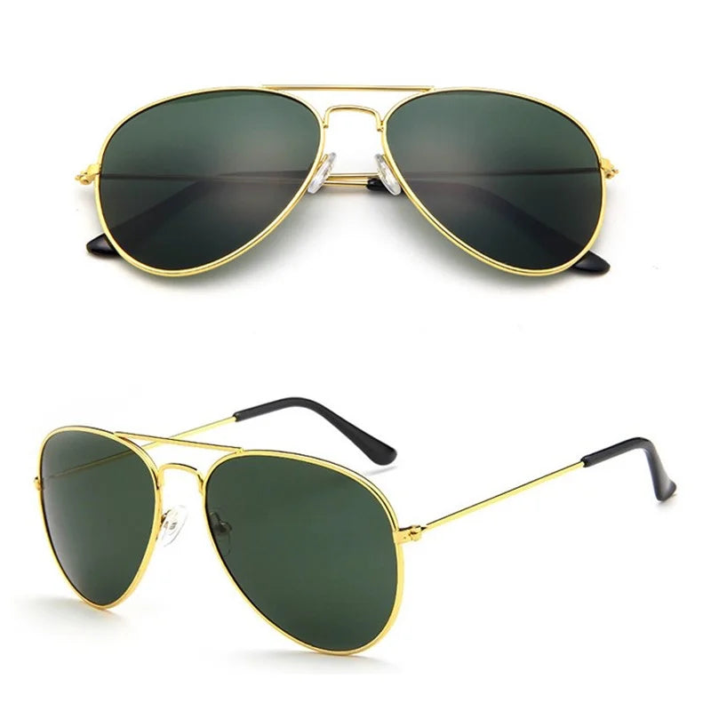 Double Bridge Aviation Sunglasses - UV400 Alloy Frame Mirror Glasses-Orizon Depot