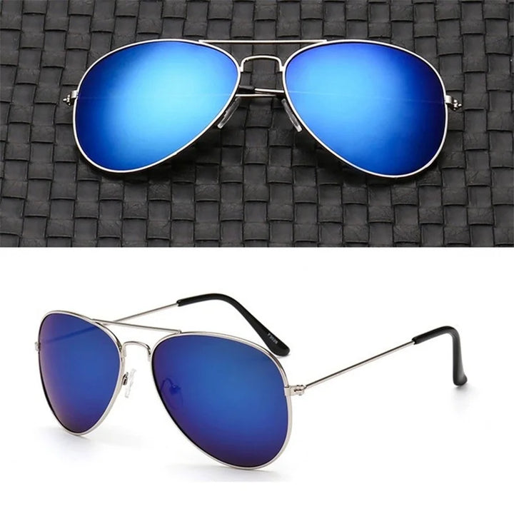 Double Bridge Aviation Sunglasses - UV400 Alloy Frame Mirror Glasses-Orizon Depot