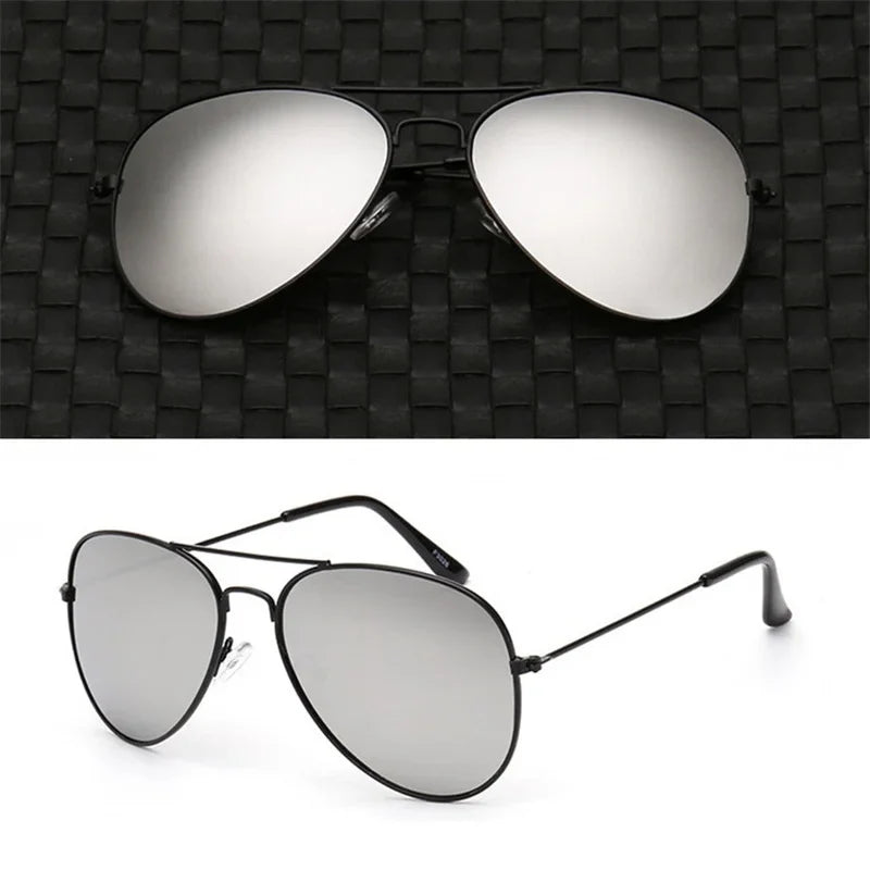 Double Bridge Aviation Sunglasses - UV400 Alloy Frame Mirror Glasses-Orizon Depot