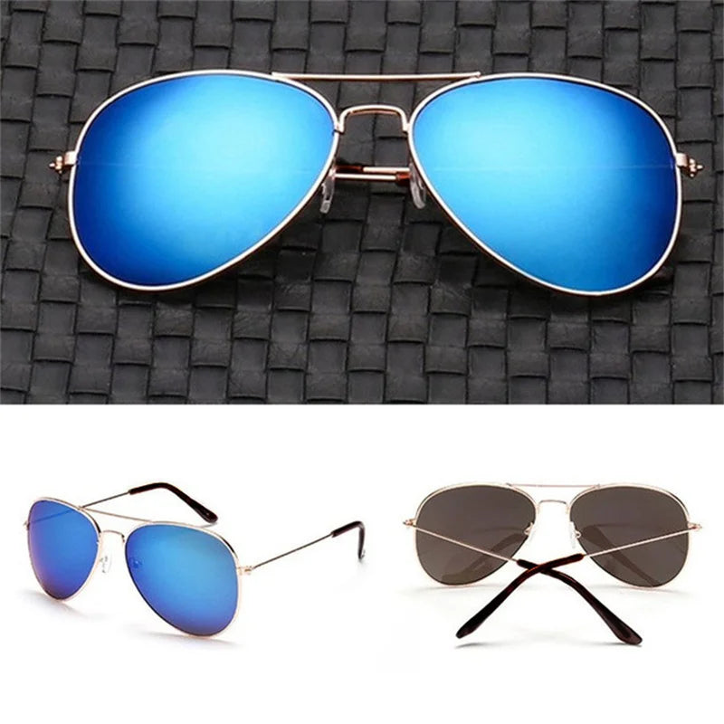 Double Bridge Aviation Sunglasses - UV400 Alloy Frame Mirror Glasses-Orizon Depot