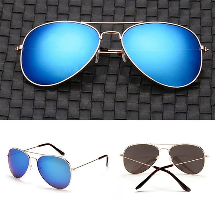 Double Bridge Aviation Sunglasses - UV400 Alloy Frame Mirror Glasses-Orizon Depot