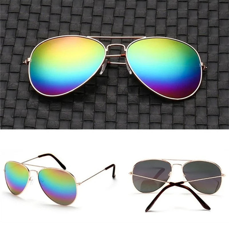 Double Bridge Aviation Sunglasses - UV400 Alloy Frame Mirror Glasses-Orizon Depot