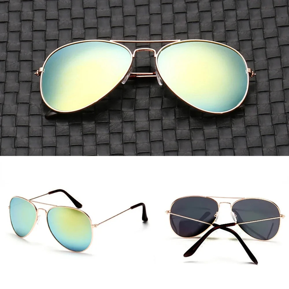 Double Bridge Aviation Sunglasses - UV400 Alloy Frame Mirror Glasses-Orizon Depot