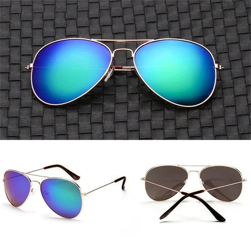 Double Bridge Aviation Sunglasses - UV400 Alloy Frame Mirror Glasses-Orizon Depot