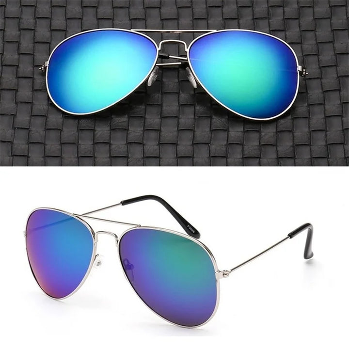 Double Bridge Aviation Sunglasses - UV400 Alloy Frame Mirror Glasses-Orizon Depot