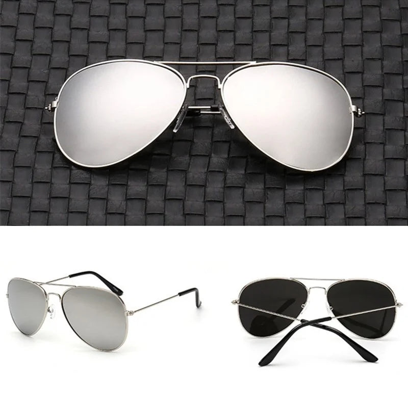 Double Bridge Aviation Sunglasses - UV400 Alloy Frame Mirror Glasses-Orizon Depot