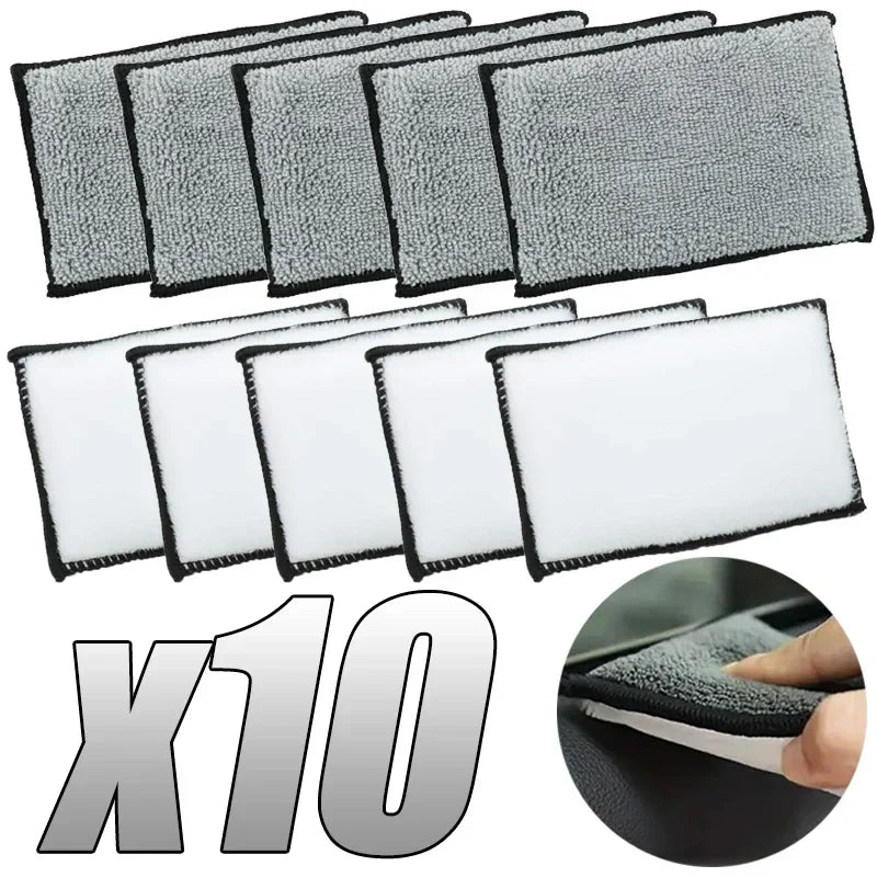 Double-Sided Microfiber Cleaning Sponge Set for Car Detailing-Orizon Depot