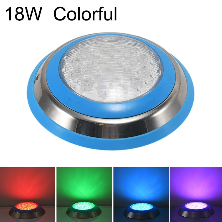 18W LED Stainless Steel Wall Mounted Pool Light - Colorful Underwater Illumination-Orizon Depot