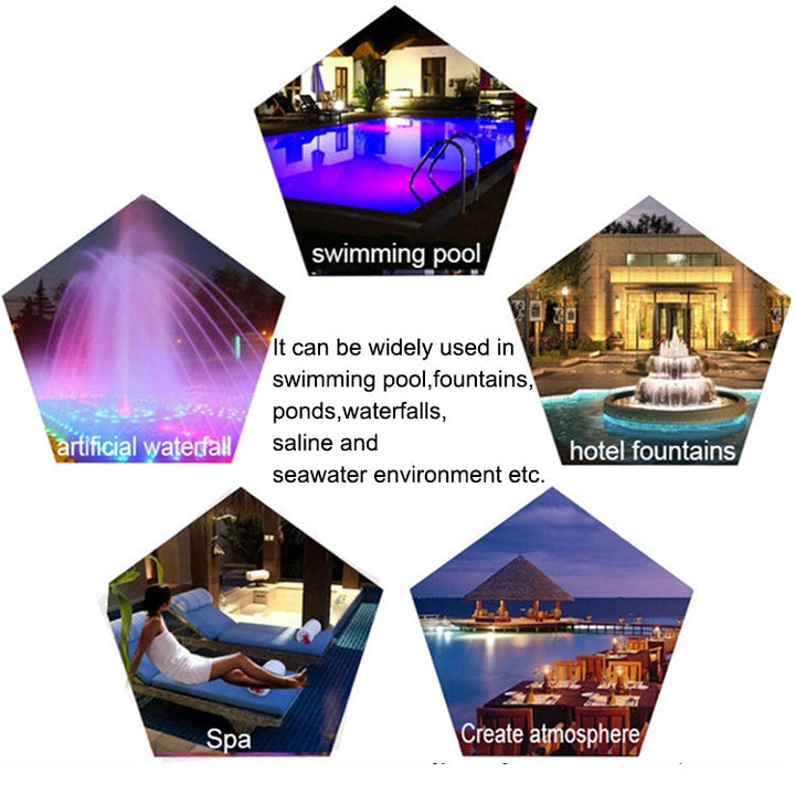 18W LED Stainless Steel Wall Mounted Pool Light - Colorful Underwater Illumination-Orizon Depot