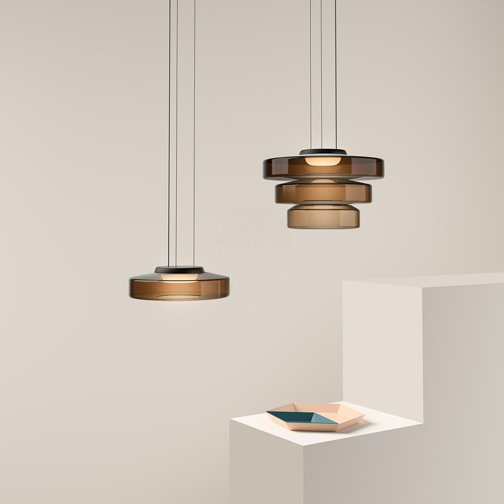 Bauhaus Style Glass Pendant Light | Modern Hanging Fixture