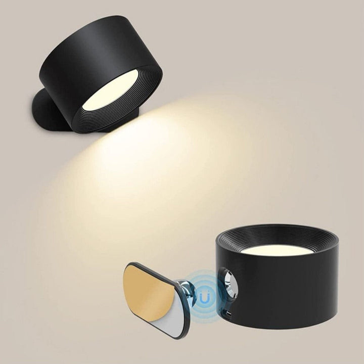 Wireless Wall Lamp - 360° Rotation, Dimmable, Rechargeable Light-Orizon Depot