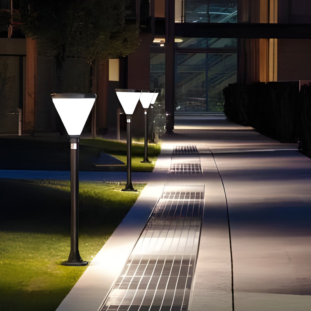Eco-Friendly Cone Solar Path Light - Modern LED Outdoor Illumination-Orizon Depot