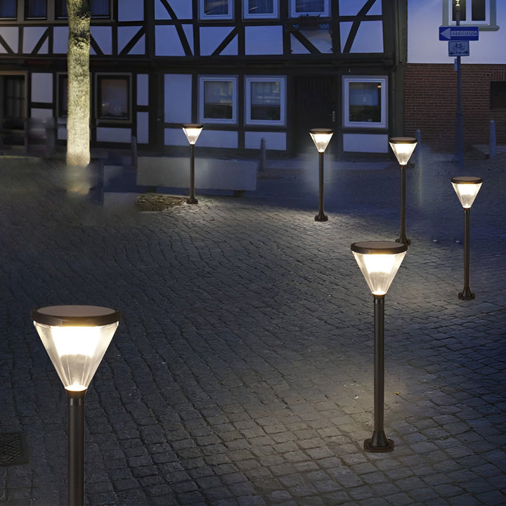 Eco-Friendly Cone Solar Path Light - Modern LED Outdoor Illumination-Orizon Depot
