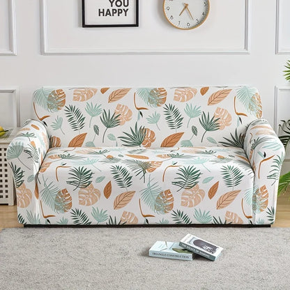 Elastic Flower Printed Sofa Cover - Spandex Furniture Protector for Home-Orizon Depot