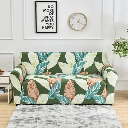 Elastic Flower Printed Sofa Cover - Spandex Furniture Protector for Home-Orizon Depot