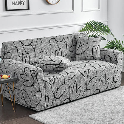 Elastic Flower Printed Sofa Cover - Spandex Furniture Protector for Home-Orizon Depot