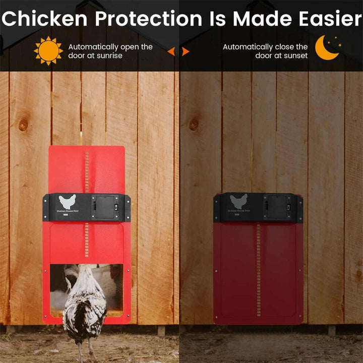 Automatic Chicken Door for Poultry - Easy and Convenient Access-Orizon Depot