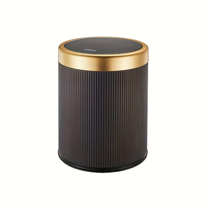 Elegant Oval Trash Can | Press-Top Waste Bin with Dual Inner Compartments-Orizon Depot