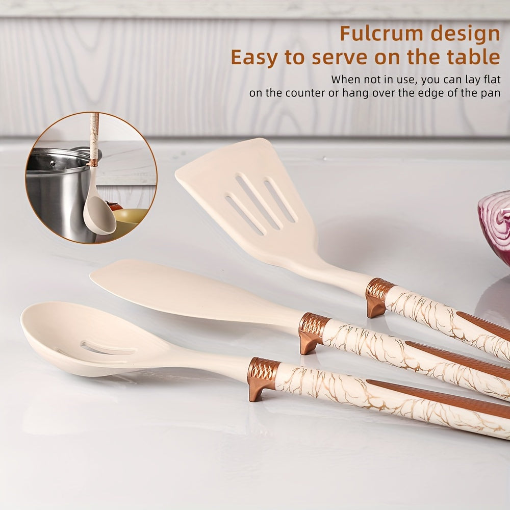 Elegant Silicone Kitchen Utensil Set for Joyful Cooking Experience-Orizon Depot