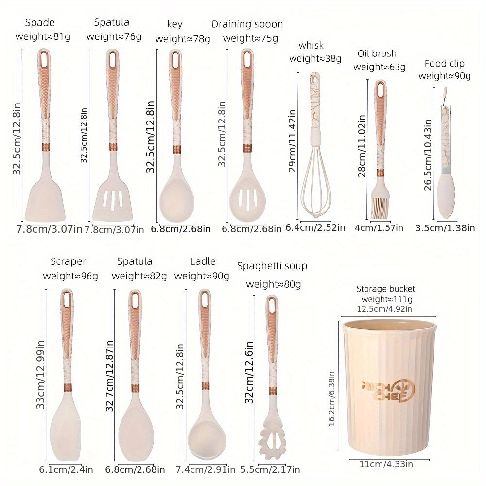 Elegant Silicone Kitchen Utensil Set for Joyful Cooking Experience-Orizon Depot