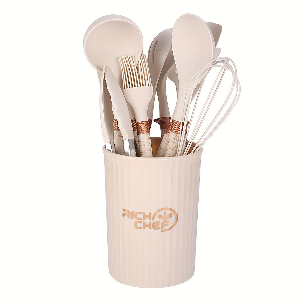 Elegant Silicone Kitchen Utensil Set for Joyful Cooking Experience-Orizon Depot