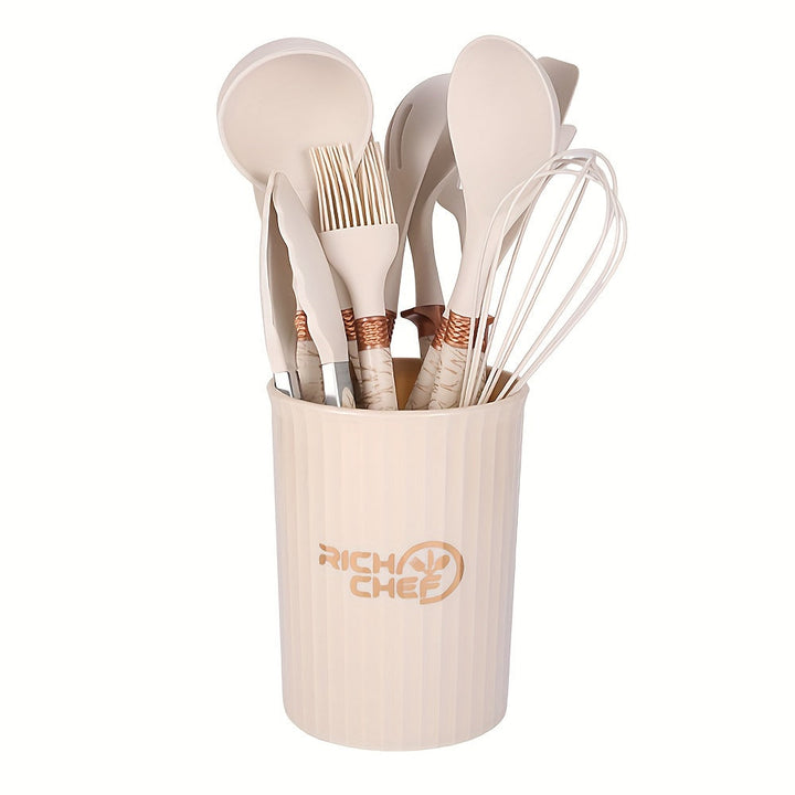 Elegant Silicone Kitchen Utensil Set for Joyful Cooking Experience-Orizon Depot
