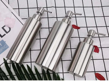 Elegant Stainless Steel Hand Pump Soap Dispenser - 250ml/350ml/550ml-Orizon Depot