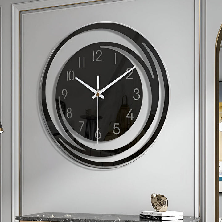 Modern Black Acrylic Wall Clock | Scandinavian Style Decor