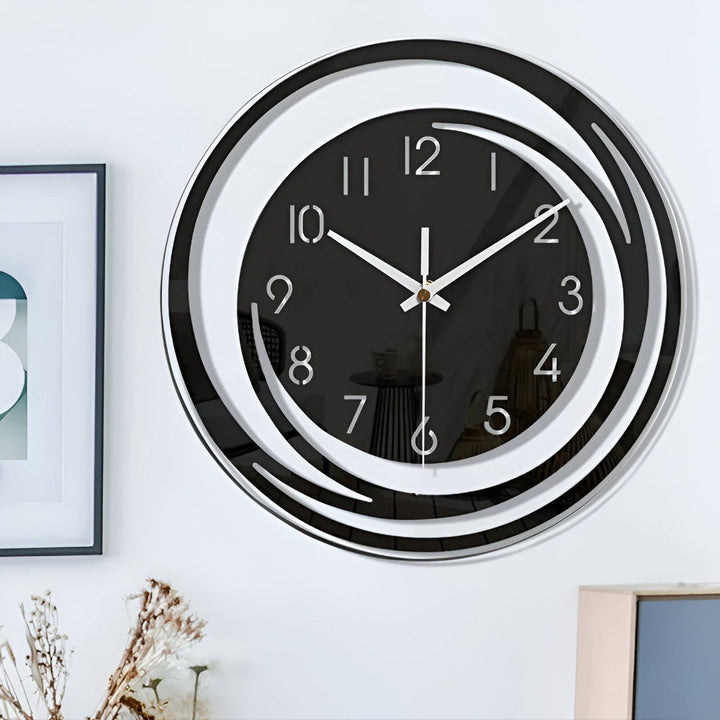 Modern Black Acrylic Wall Clock | Scandinavian Style Decor