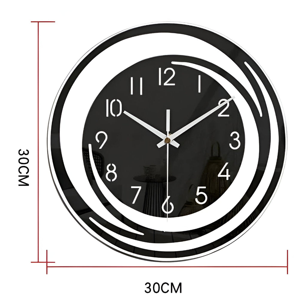 Modern Black Acrylic Wall Clock | Scandinavian Style Decor