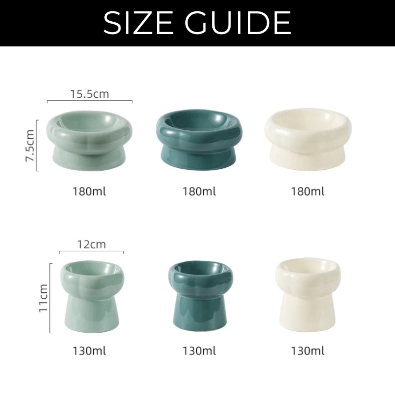 Elevated Ceramic Cat Bowls for Comfortable Dining-Orizon Depot