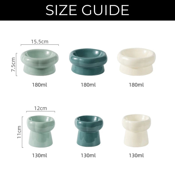 Elevated Ceramic Cat Bowls for Comfortable Dining-Orizon Depot