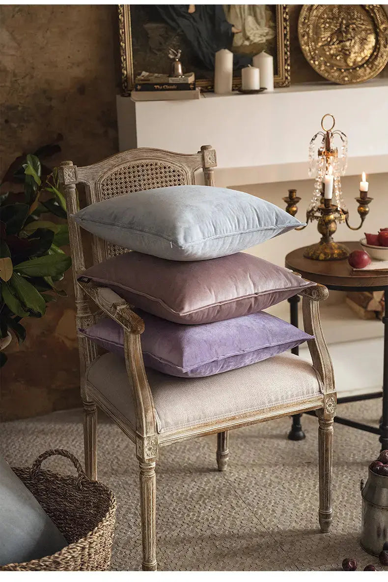 Elegant Velvet Cushion Cover with Refined Details-Orizon Depot