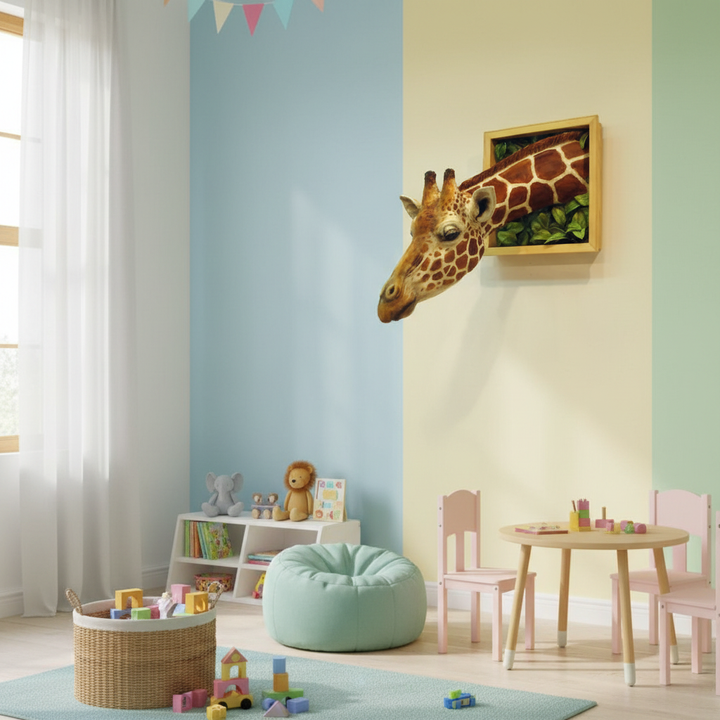 3D Giraffe Head Wall Decoration - Lifesize Sculpture for Home Decor-Orizon Depot