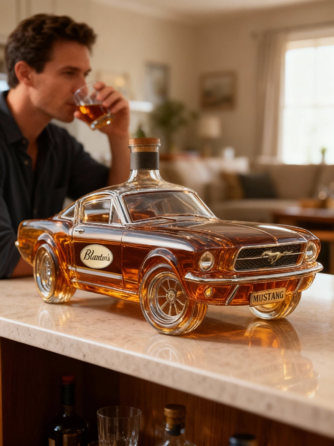 Mustang Car Shaped Whiskey Decanter - Unique Automotive Gift-Orizon Depot