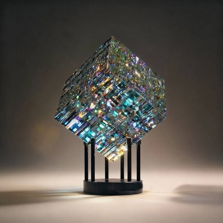 ChromaticCube Crystal Rainbow Refraction Art | Modern Desk Decor-Orizon Depot